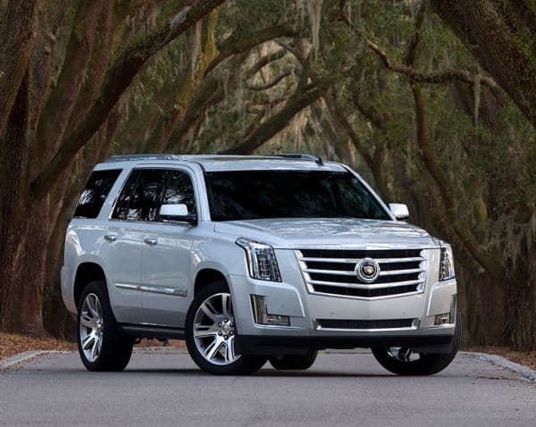 2015 Cadillac Escalade - We love the Escalade as both chrome-plated object d’art Americaine and anachronism. Every other big luxury SUV has made a major concession to fuel economy: the Range Rover is aluminum, the Mercedes G-Class comes with a diesel engine, and even the crusty Lincoln Navigator is powered by a six-cylinder (albeit turbocharged). The Escalade? A fat 6-liter V8, 6-tons, and a cast-iron body-on-frame build. We’re with Luther Vandross on this one: never too much, never too much.
