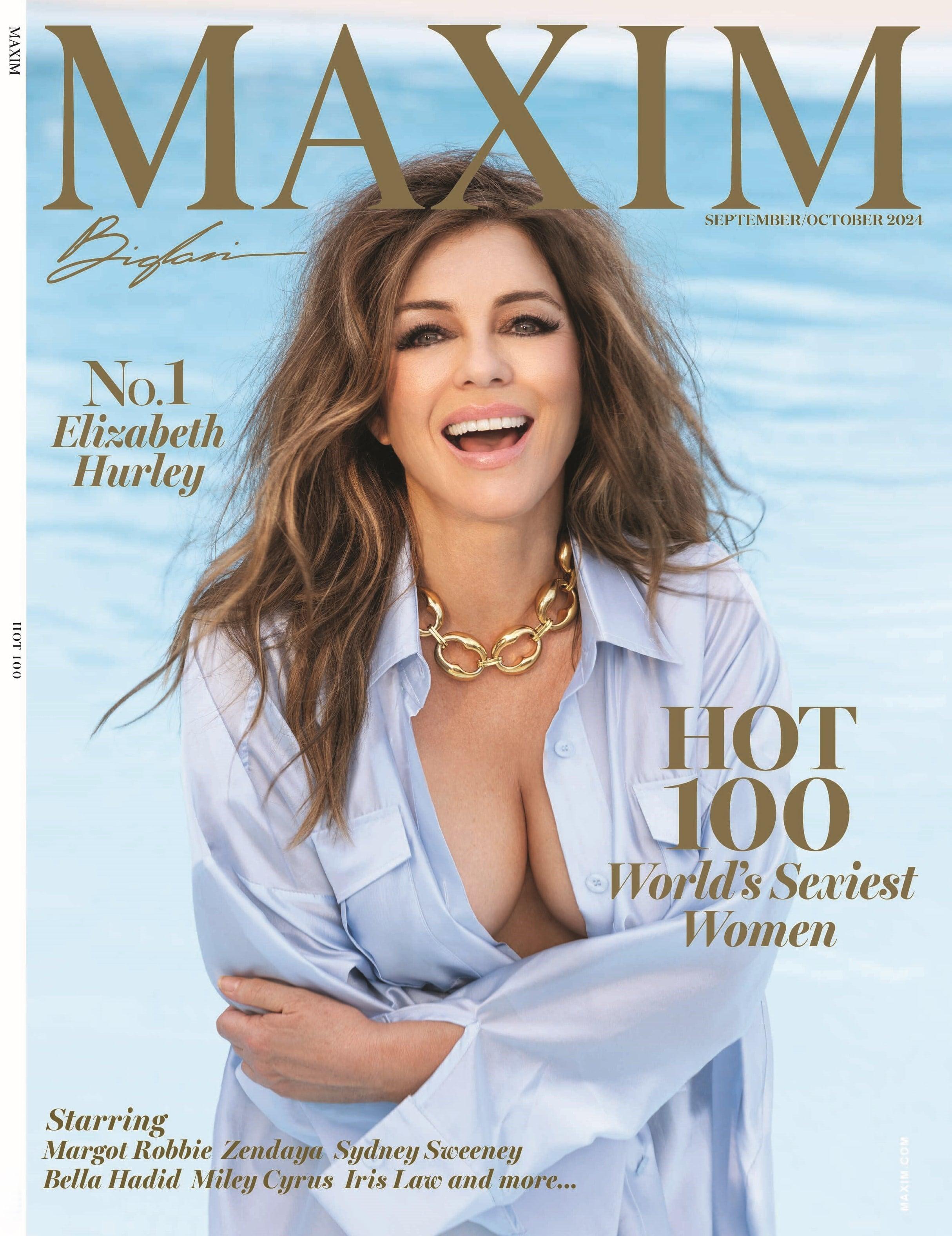Elizabeth Hurley Is Maxim's September/October Cover Star - Maxim