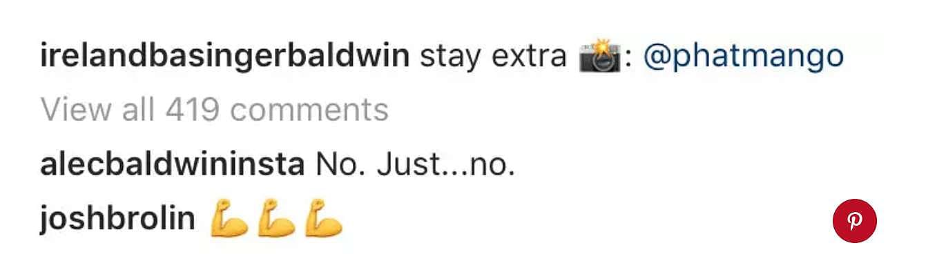 Alec Baldwin Instagram Comment