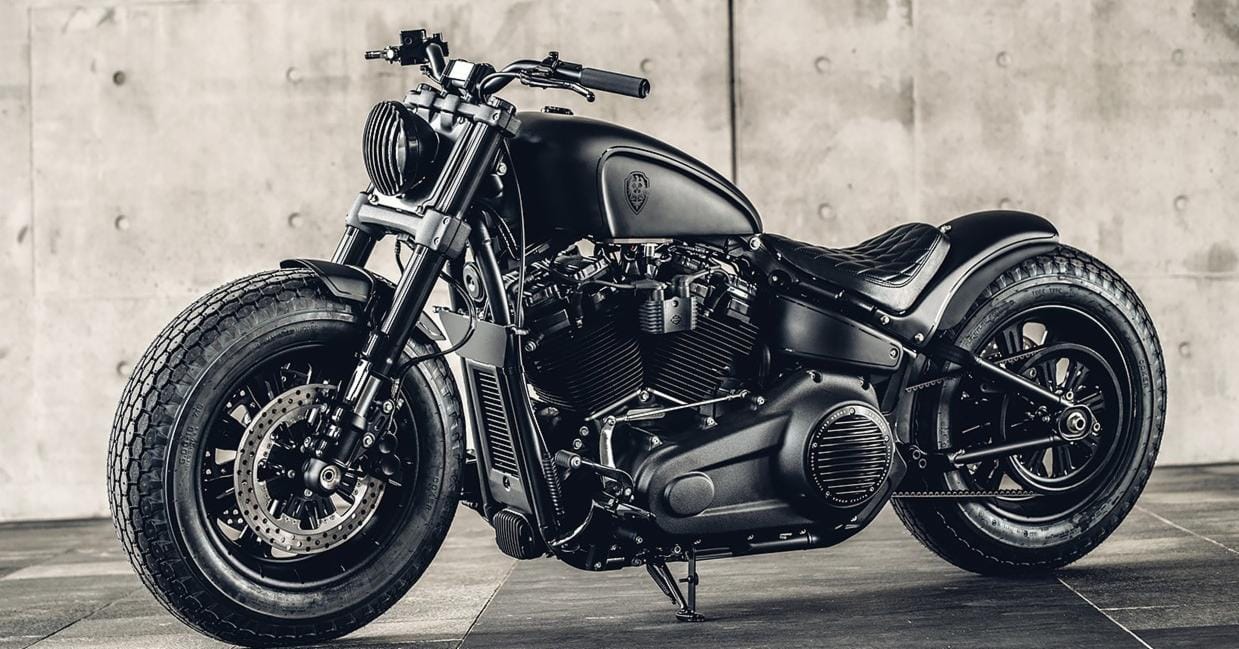 Blacked out harley davidson discount