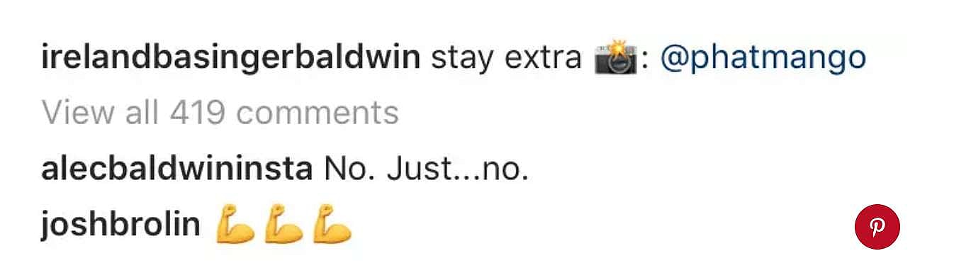 Alec Baldwin Instagram Comment