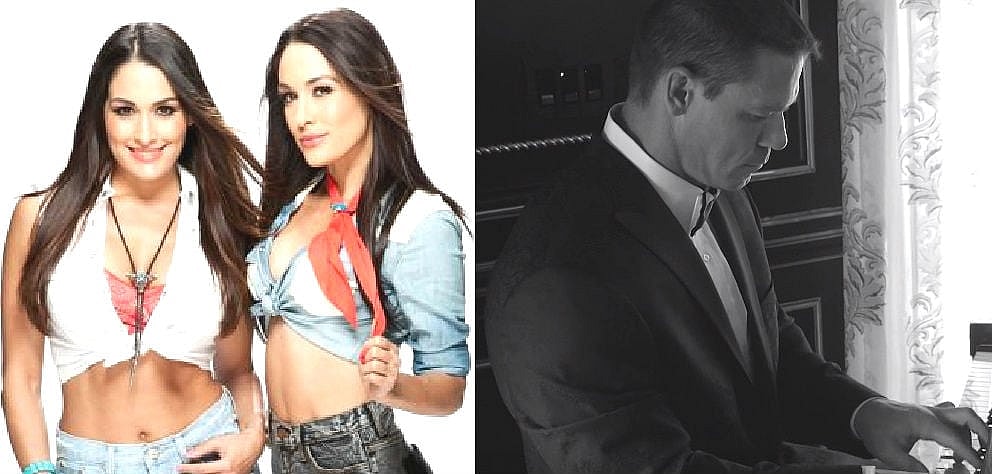 Bella Twins and John Cena