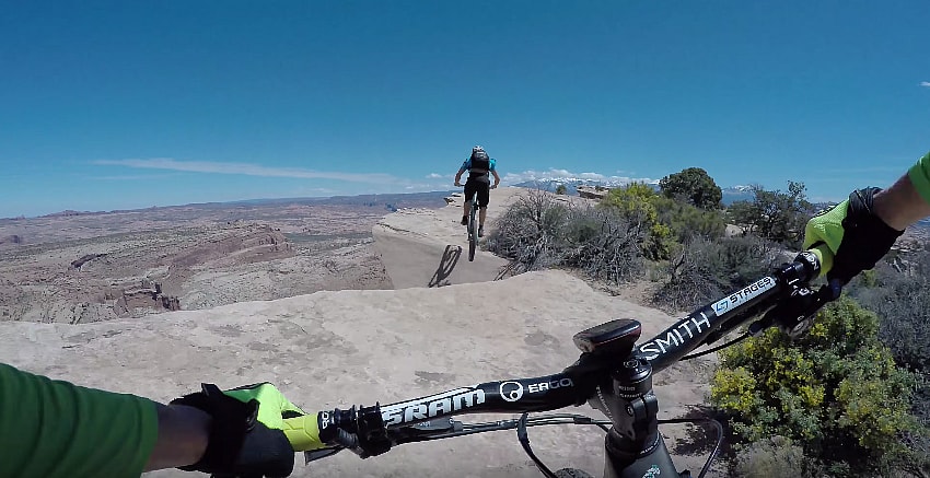 Cliff cyclist Utah