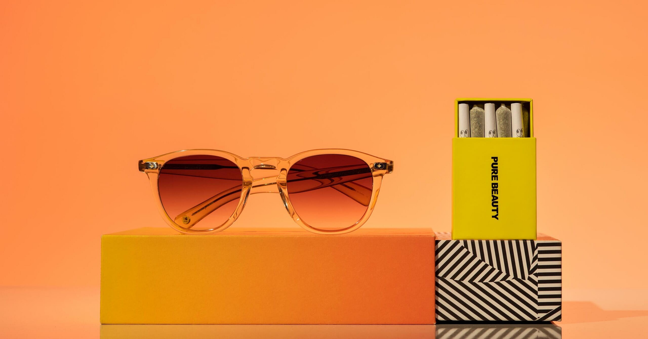 GLCO sunglasses and pure beauty weed collab promo