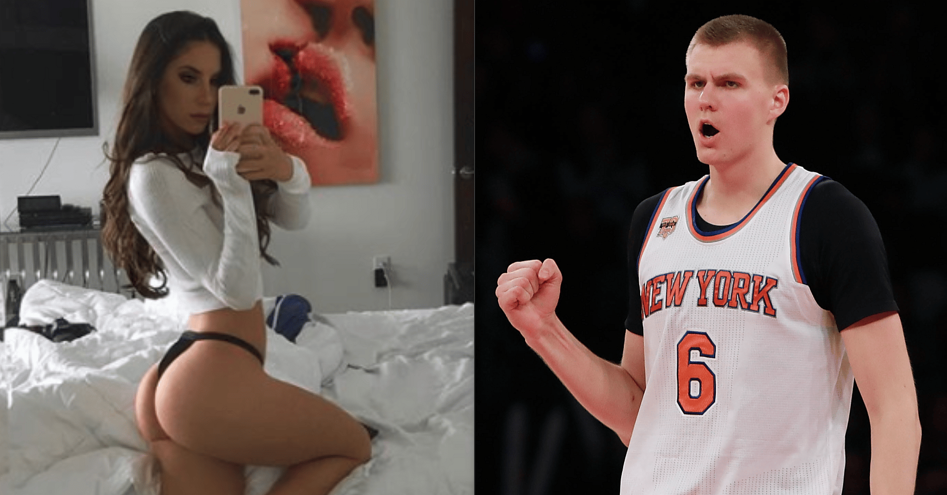 Jen Selter Kristaps Porzingis