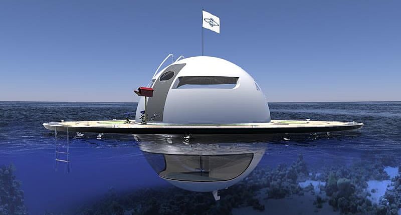 This UFO is a floating