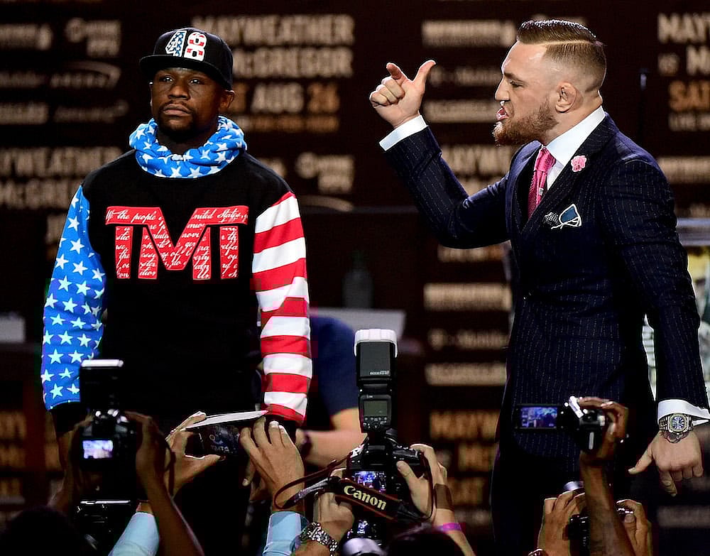 mcgregor mayweather presser