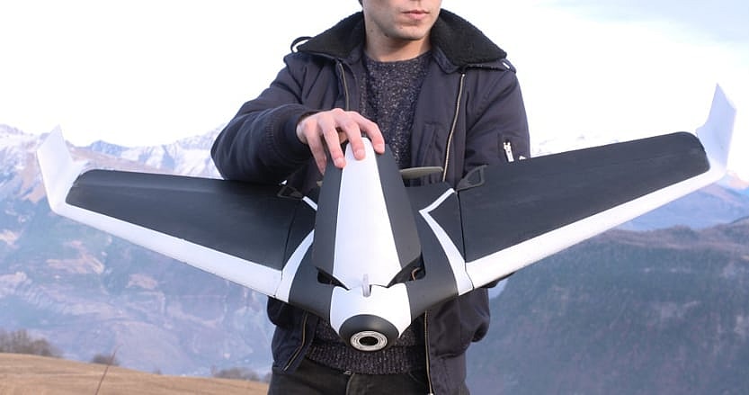 Disco fixed wing plane drone