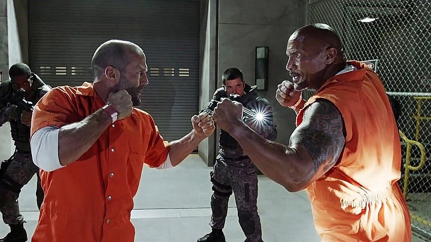 Jason Statham and Dwayne Johnson