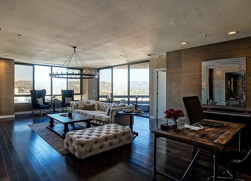 An open layout with nice views of the hills