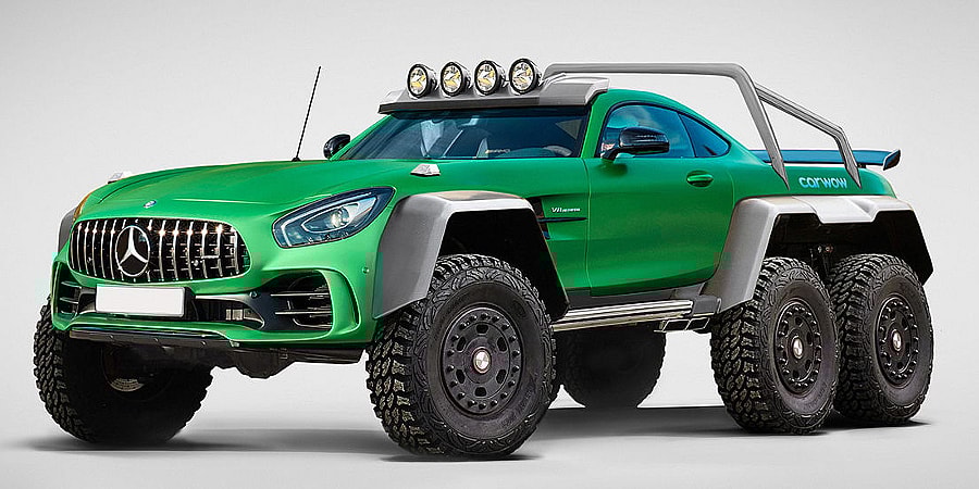 What a Mercedes-AMG G63 6×6 and GT R combined might look like (Photo: Carwow)
