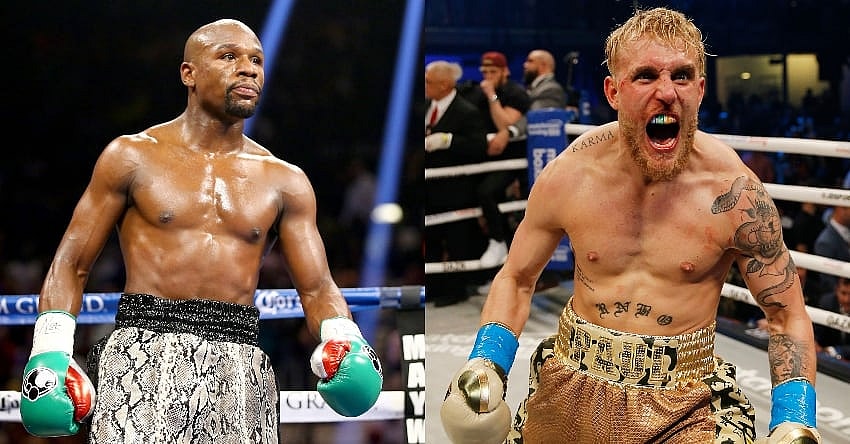 Floyd Mayweather Jake Paul Promo Split