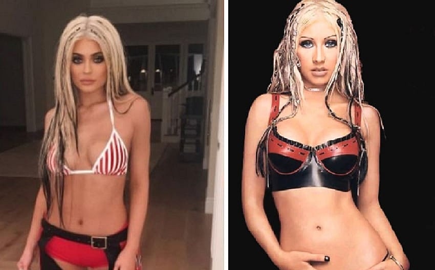 Kylie Jenner and Christina Aguilera promo