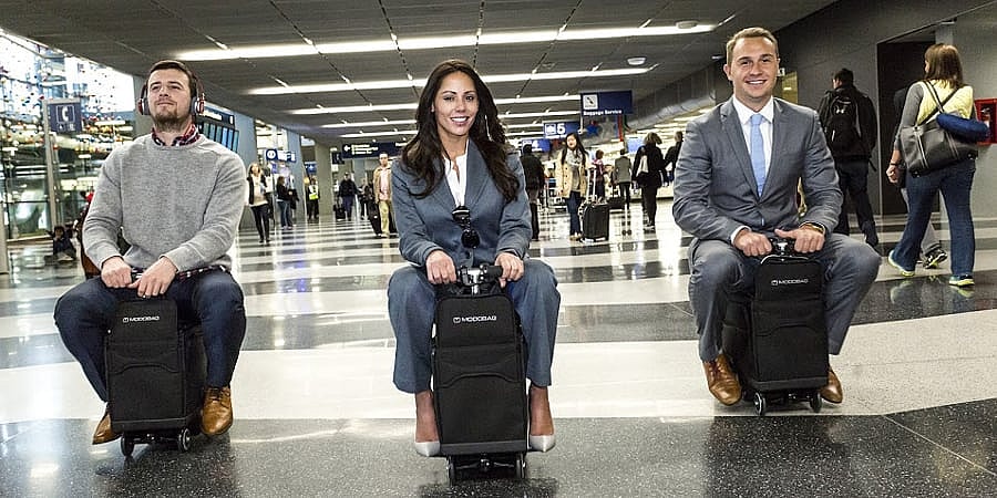 It'll carry a 180-pound rider up to 8 MPH and over 6 miles (Photo: Modobag)