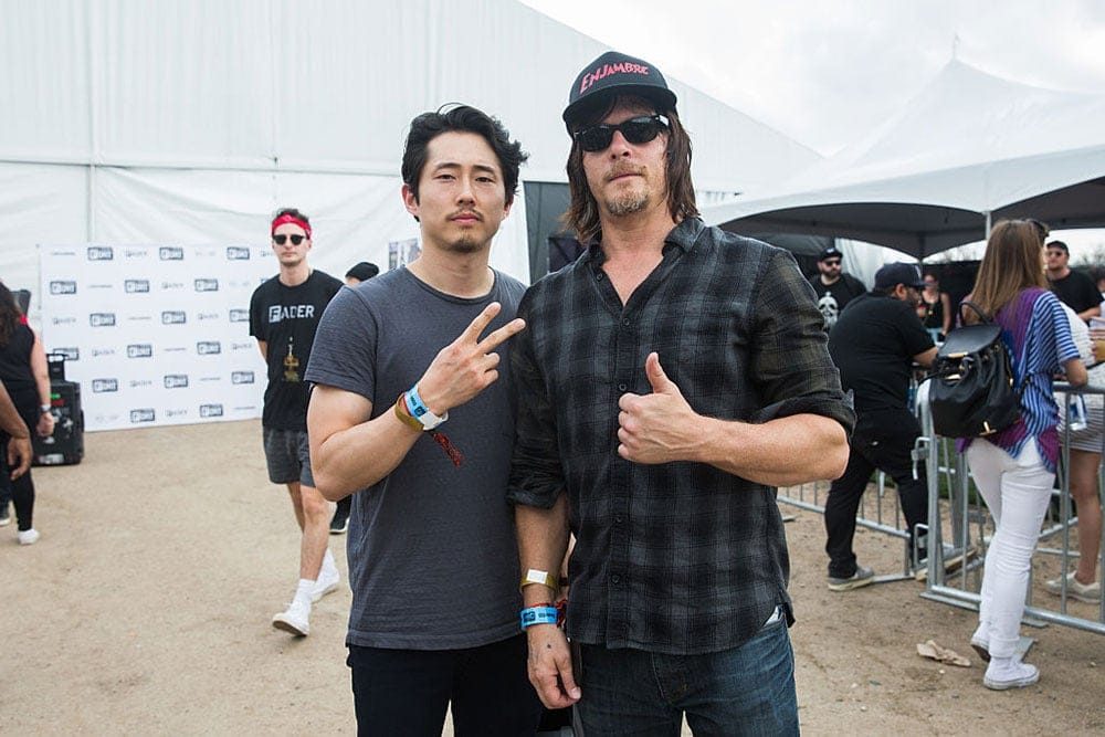 Steven Yeun Norman reedus walking dead getty