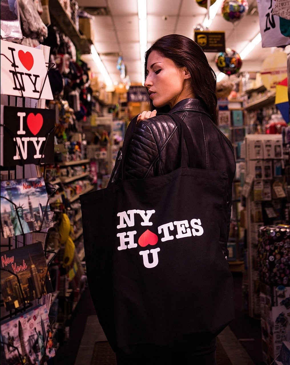 GLDC (5) Good Luck Dry Cleaners NY HATES U tote bag