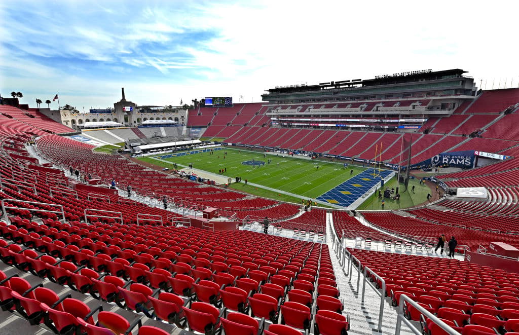 View of the Los Angeles Memorial Coliseum for the game between the Arizona Cardinals and the Los Angeles Rams on December 29, 2019 in Los Angeles, California. (Photo by Jayne Kamin-Oncea/Getty Images)