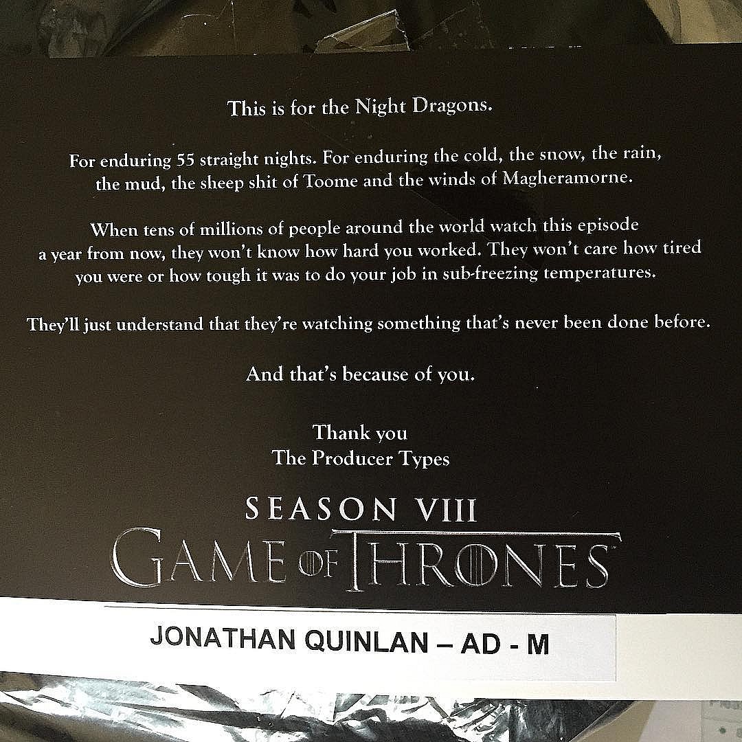 Jonathan-Quinlan-Season-8-Winterfell-Battle-Shoot-Magheramorne-Moneyglass From Quinlan's Insta