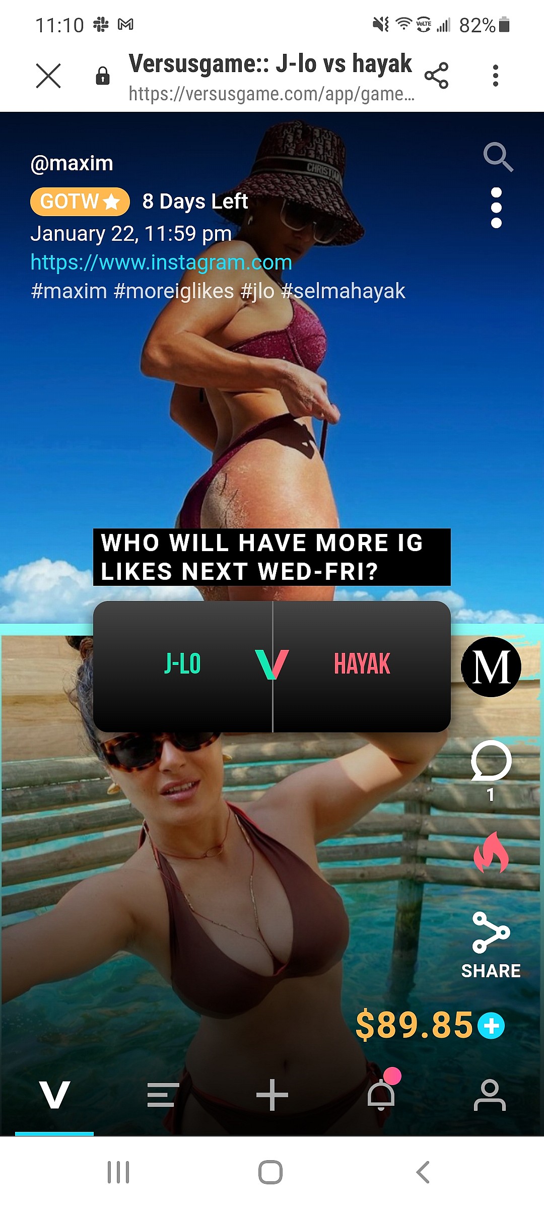 versusgame jennifer lopez salma hayek