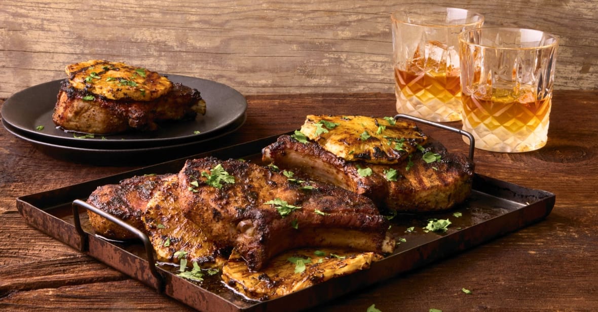 How To Make Bourbon Pineapple Pork Chops From Barbecue Bible Author Steven Raichlen - Maxim