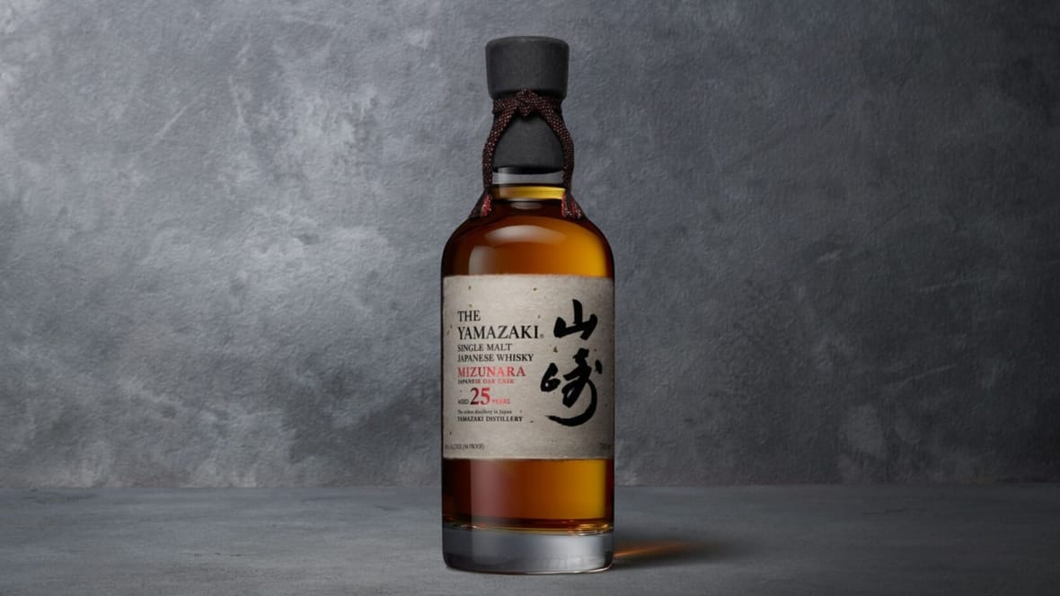 Suntory’s 25-Year-Old Yamazaki Whisky Is Aged Entirely In Rare Japanese Mizunara Oak Barrels
