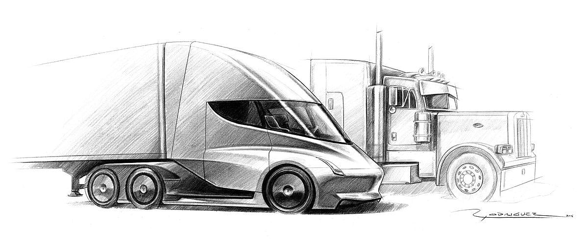 Tesla truck sketch