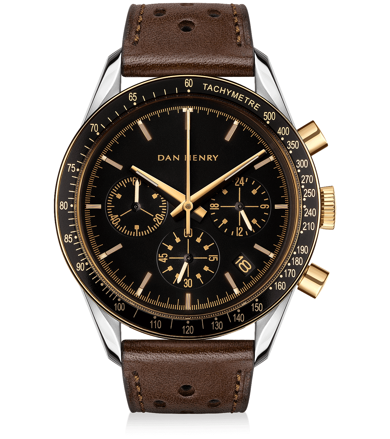 Dan Henry 1962 Racing Chronograph Gold Front Date