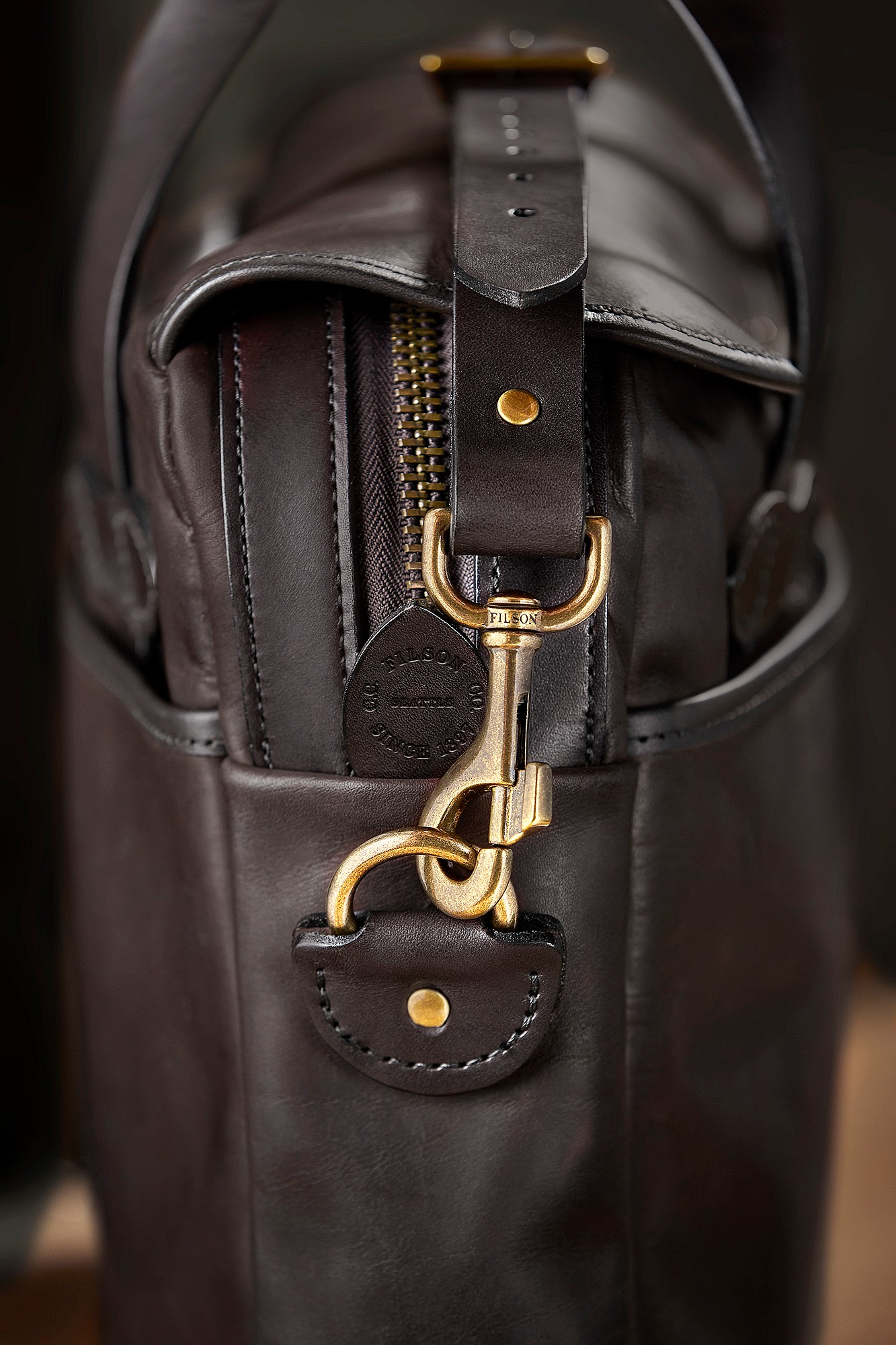 Filson's Weatherproof Collection Original Briefcase (details) $750 .jpg