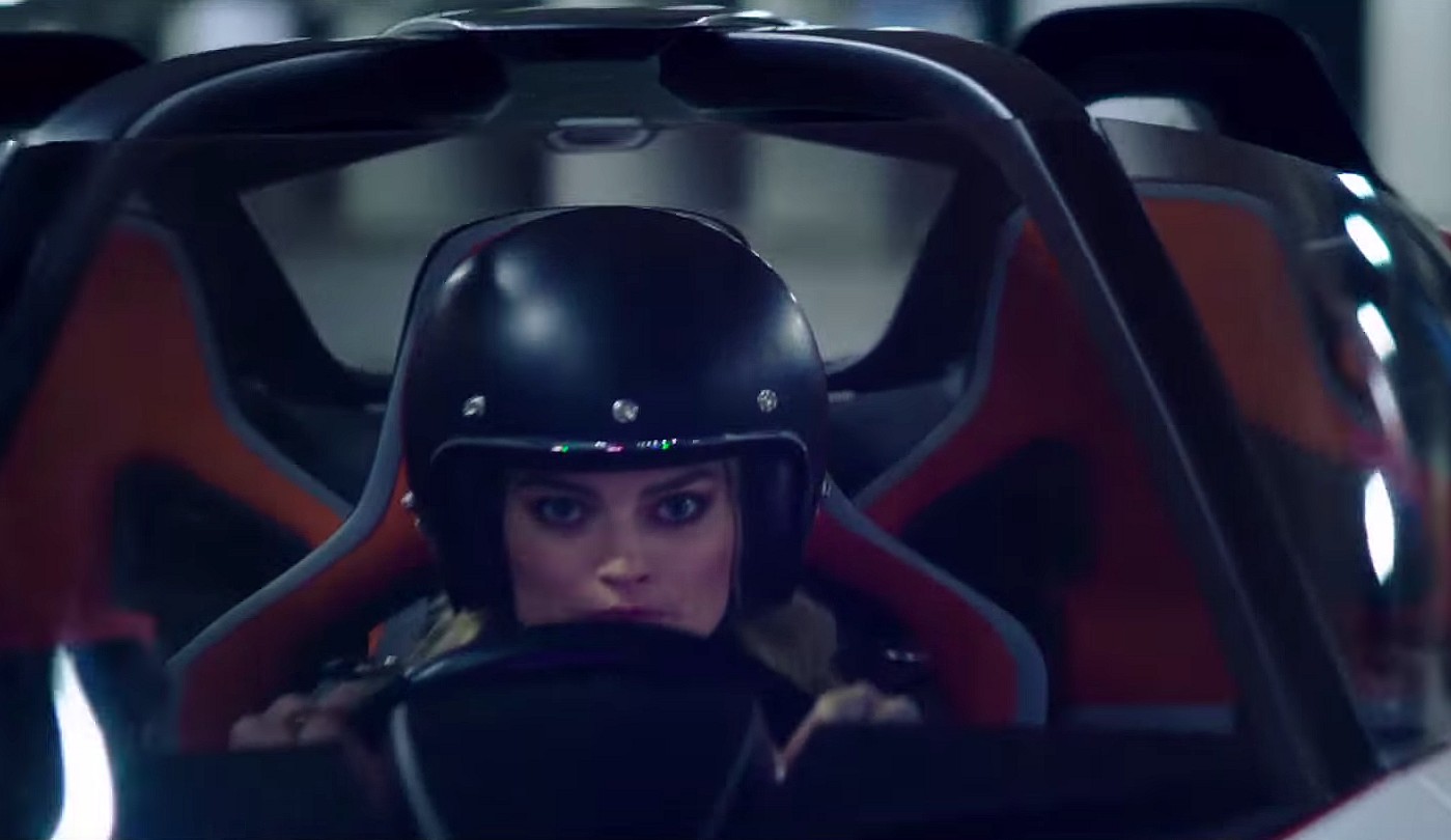 Margot Robbie Nissan windshield