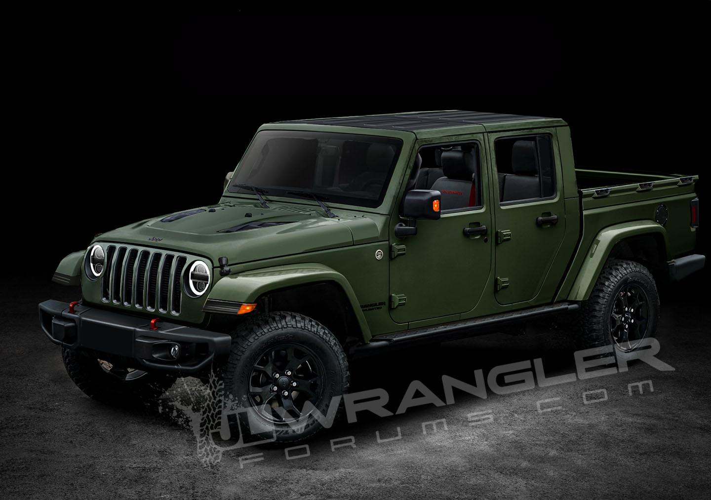 Copyright-JLwranglerforums-JTU-Pickup-Green