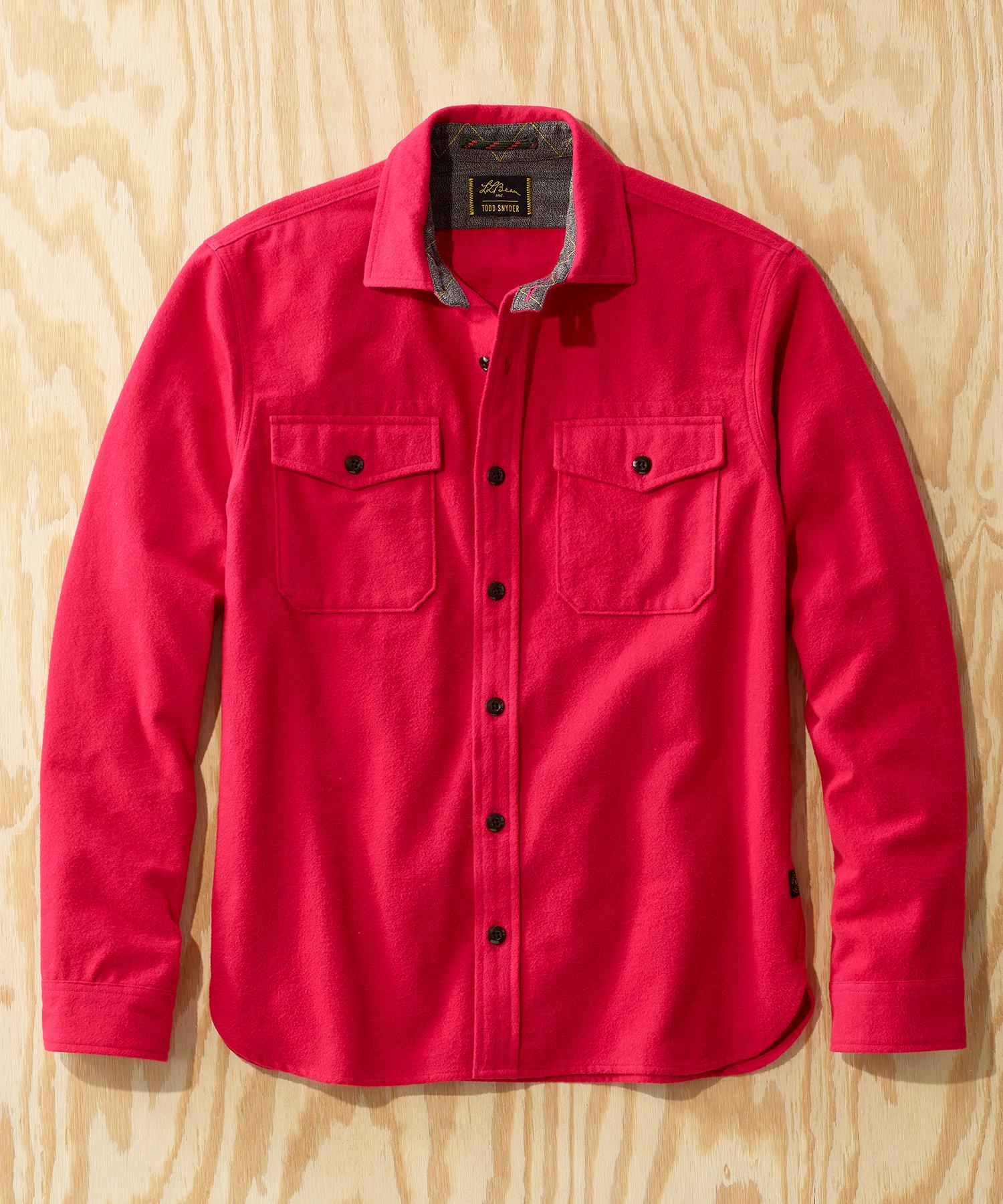 L.L. Bean x Todd Snyder Chamois Shirt in Nautical Red