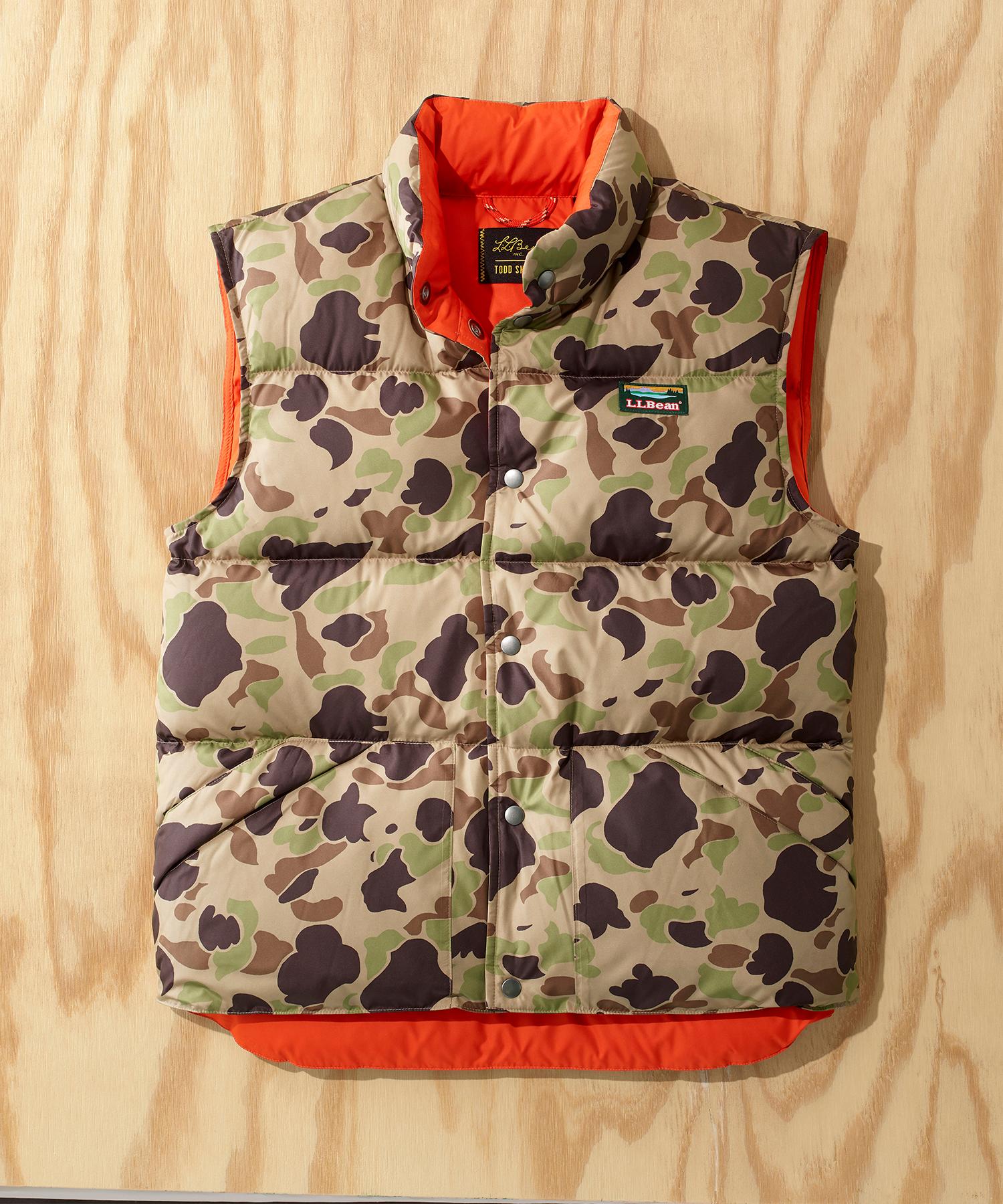 L.L. Bean x Todd Snyder Puffer Vest in Dark Khaki Camo