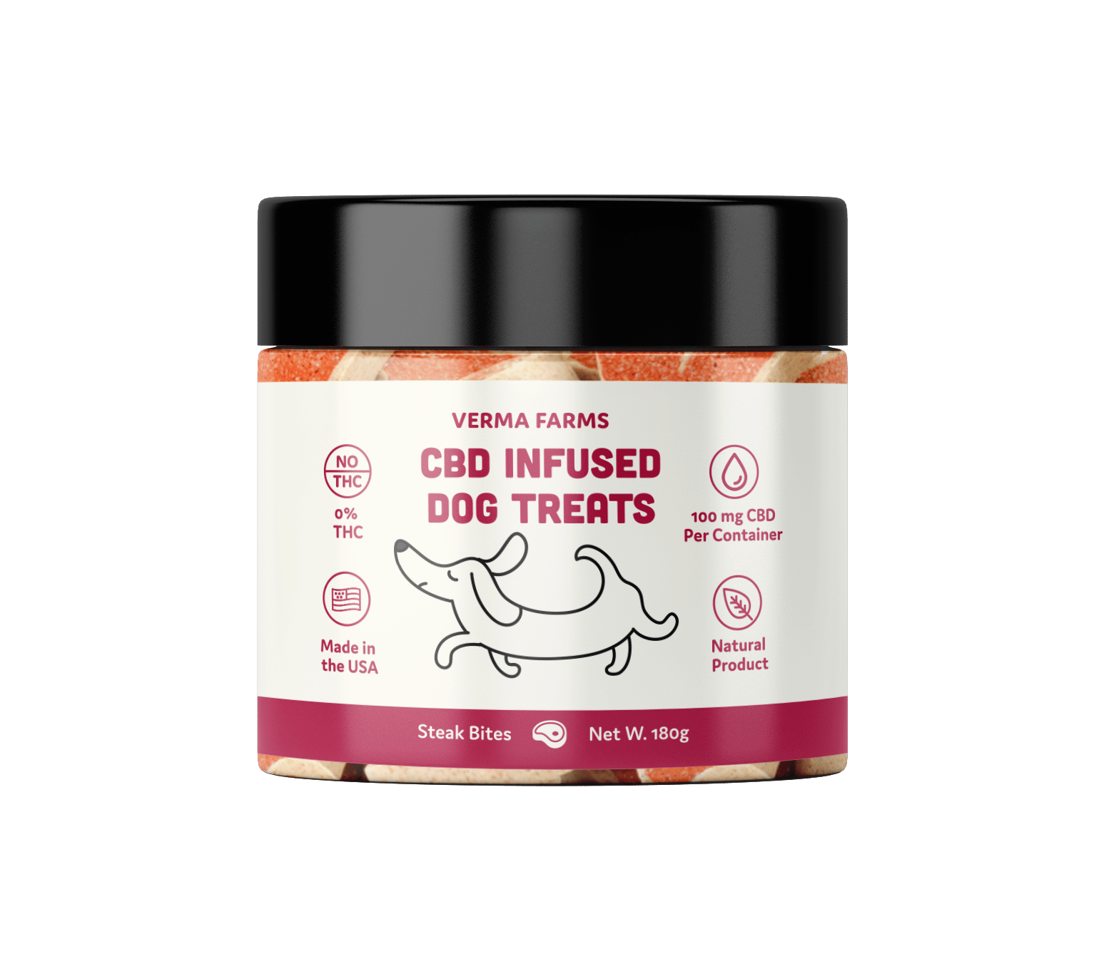 Verma Farms CBD Dog Treats Steak Bites 100mg