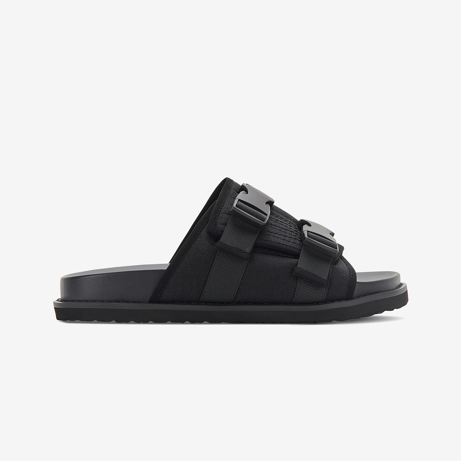 GREATS-Gender Neutral-The Classon Utility Slide One Band-Triple Black-01-Web