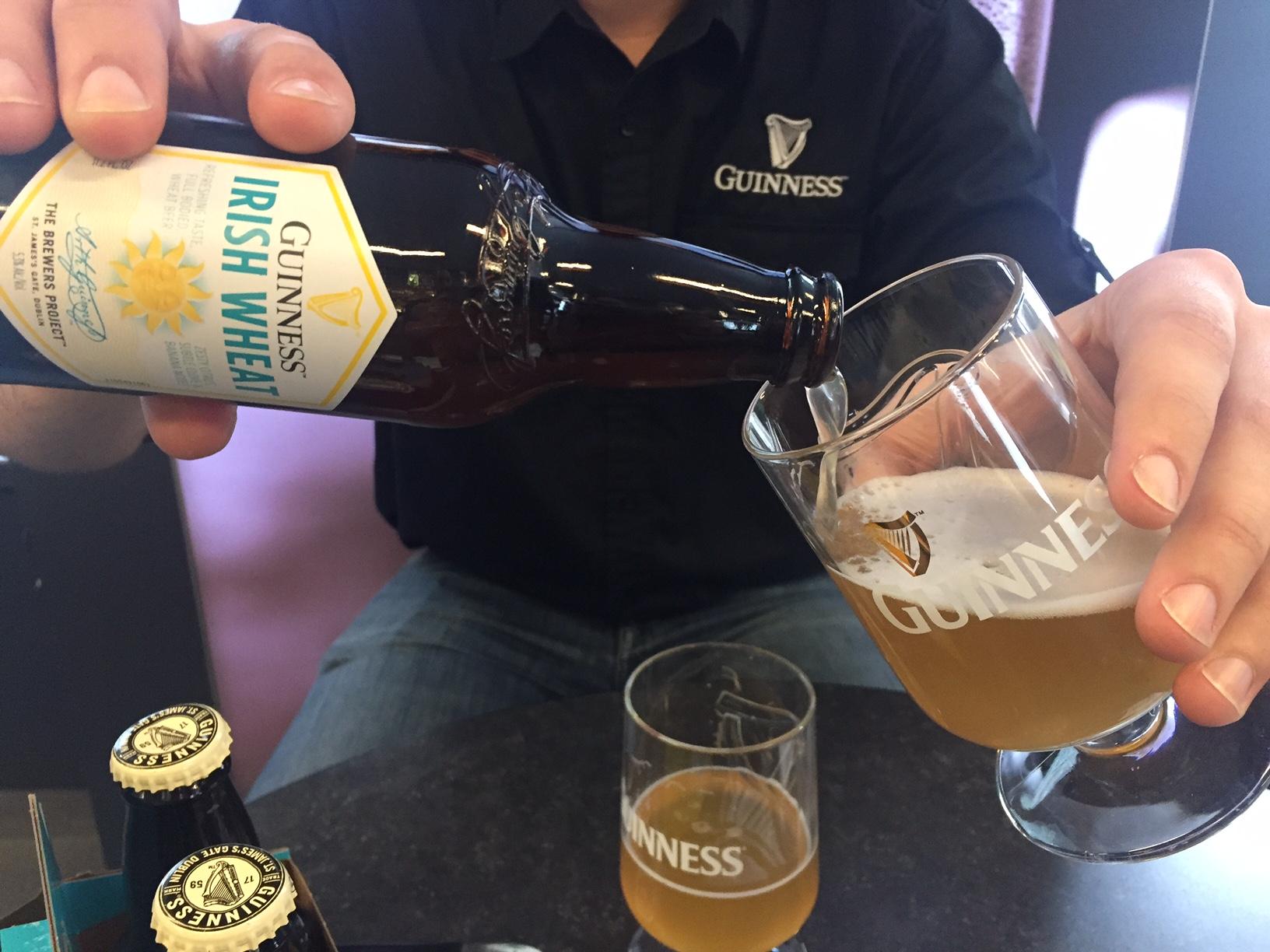 guinness irish wheat pour