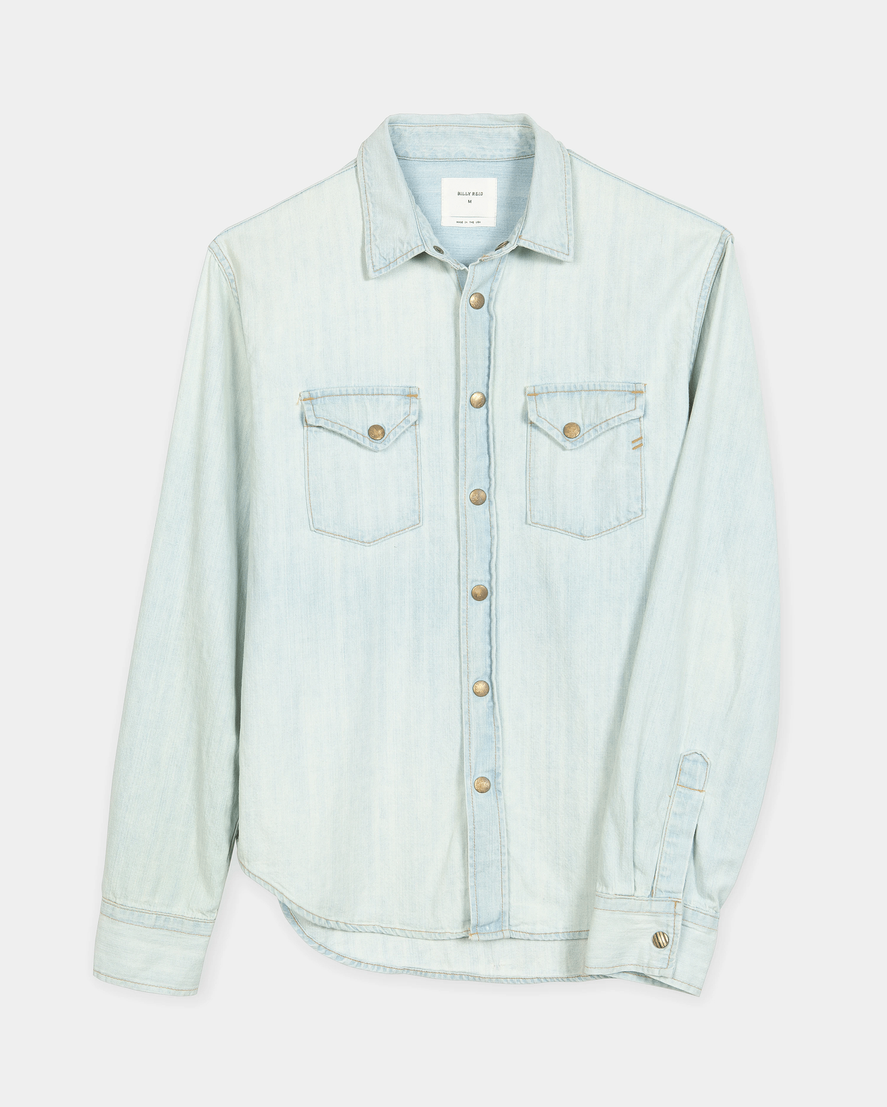 Billy Reid Bleach Wash Denim Shirt