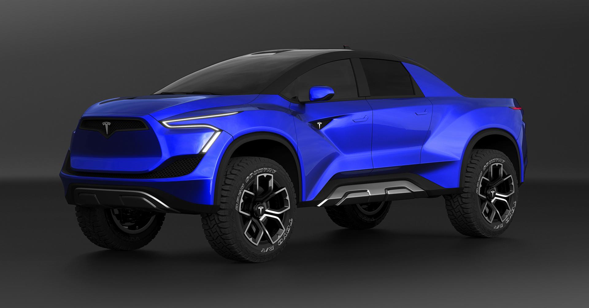 Tesla Pickup Model P Concept Promo