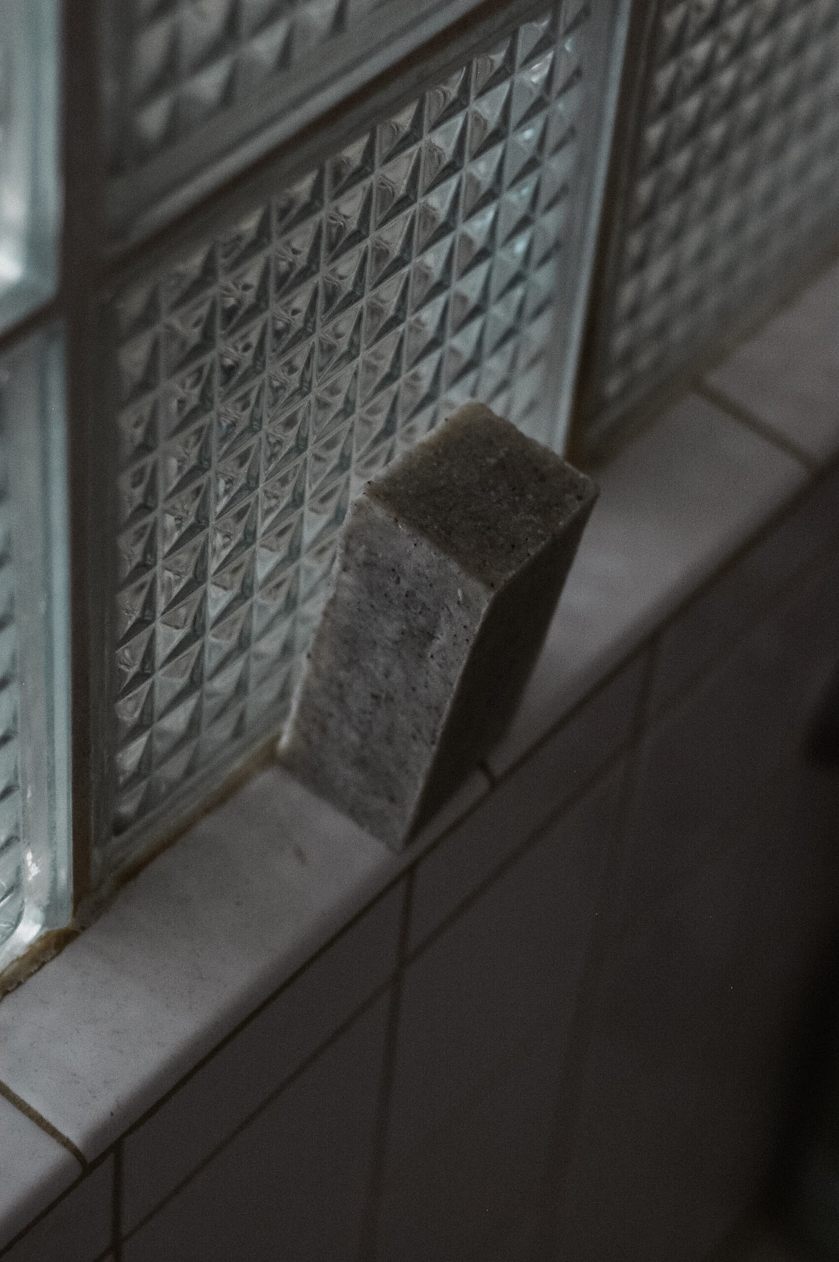 Sandpaper Scrub Bar Soap on Shelf