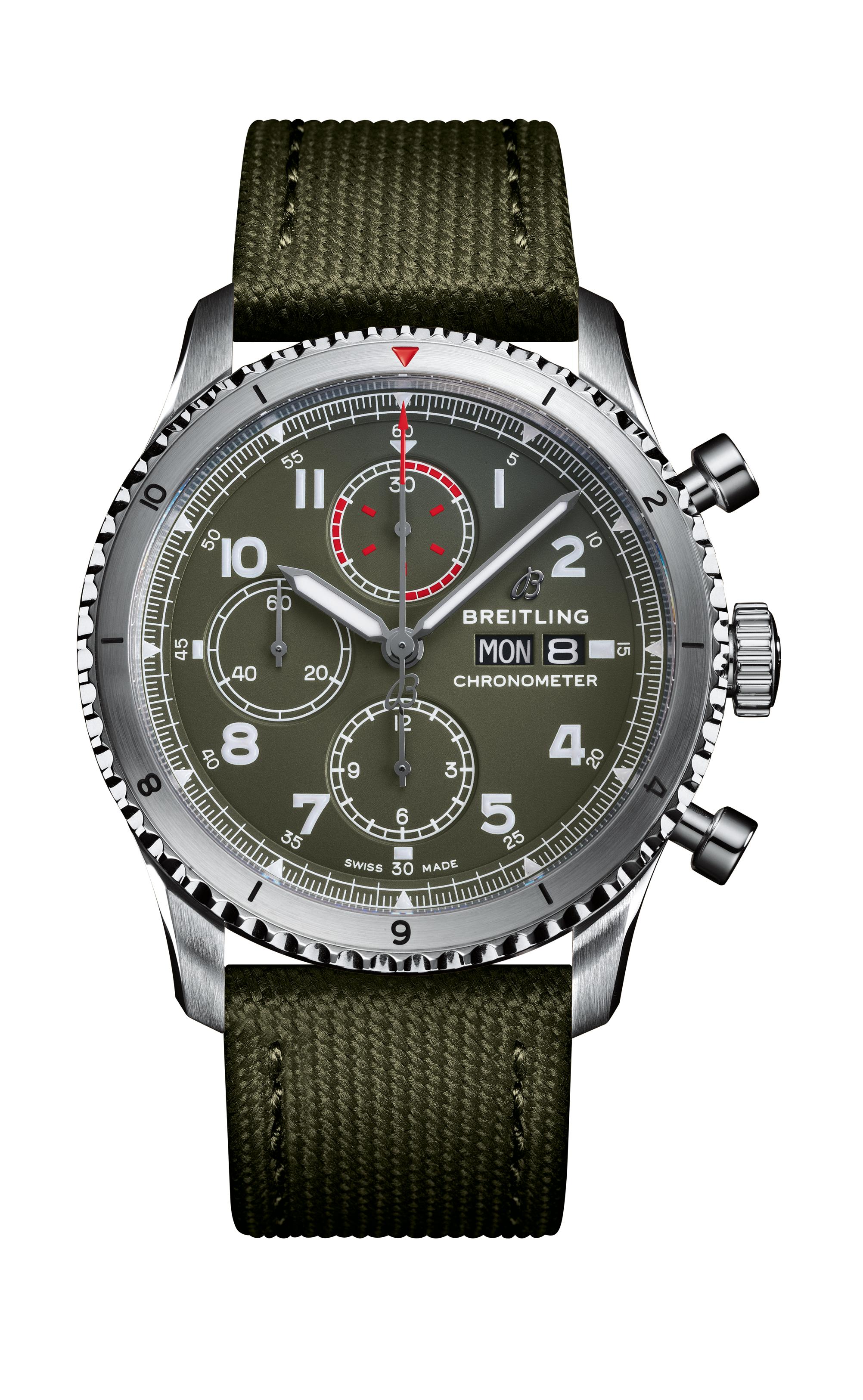 Breitling Aviator 8 Chronograph 43 Curtiss Warhawk_Strap_1