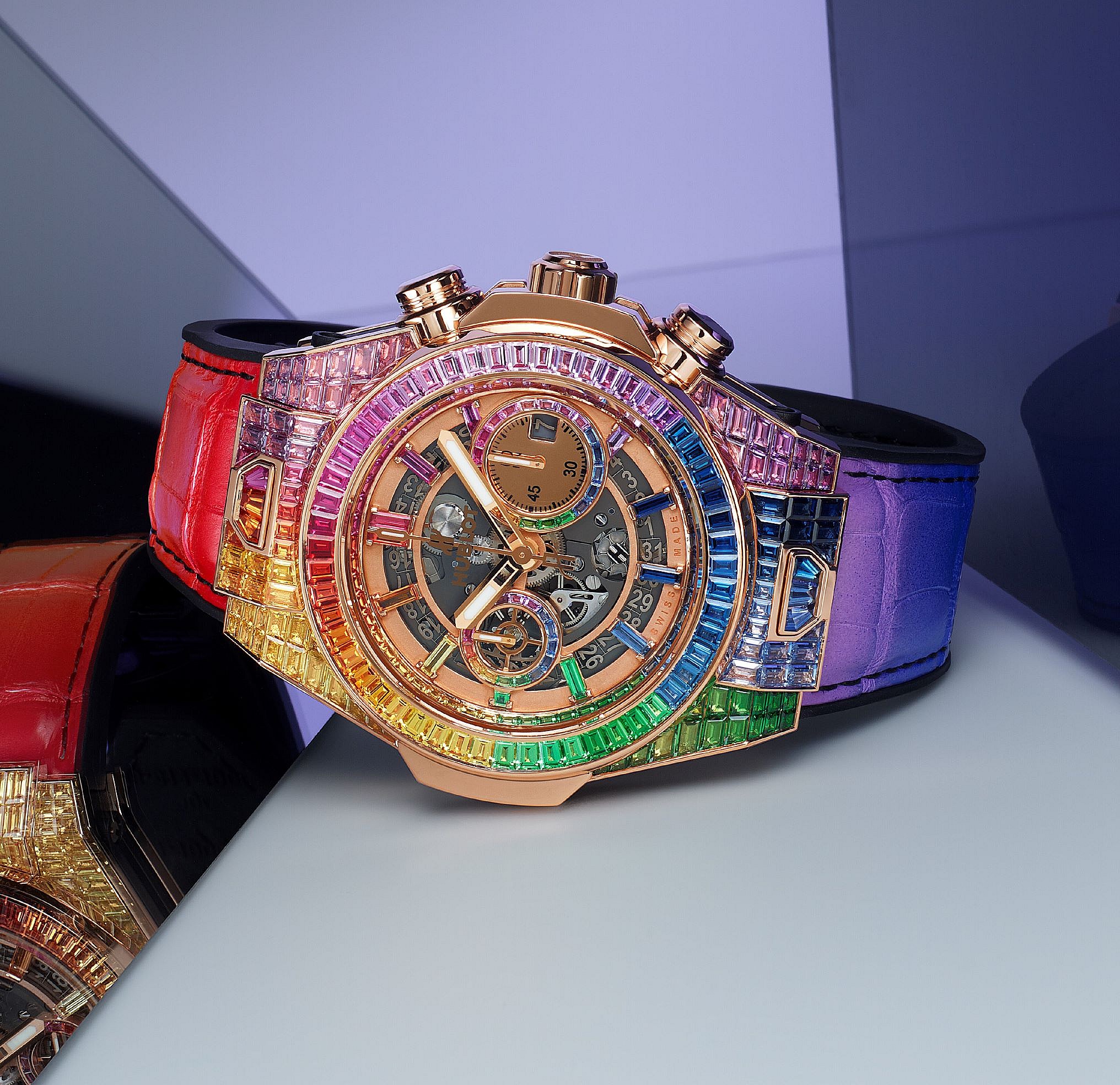 Hublot Big Bang Unico Full Bauguette King Gold Rainbow (3)