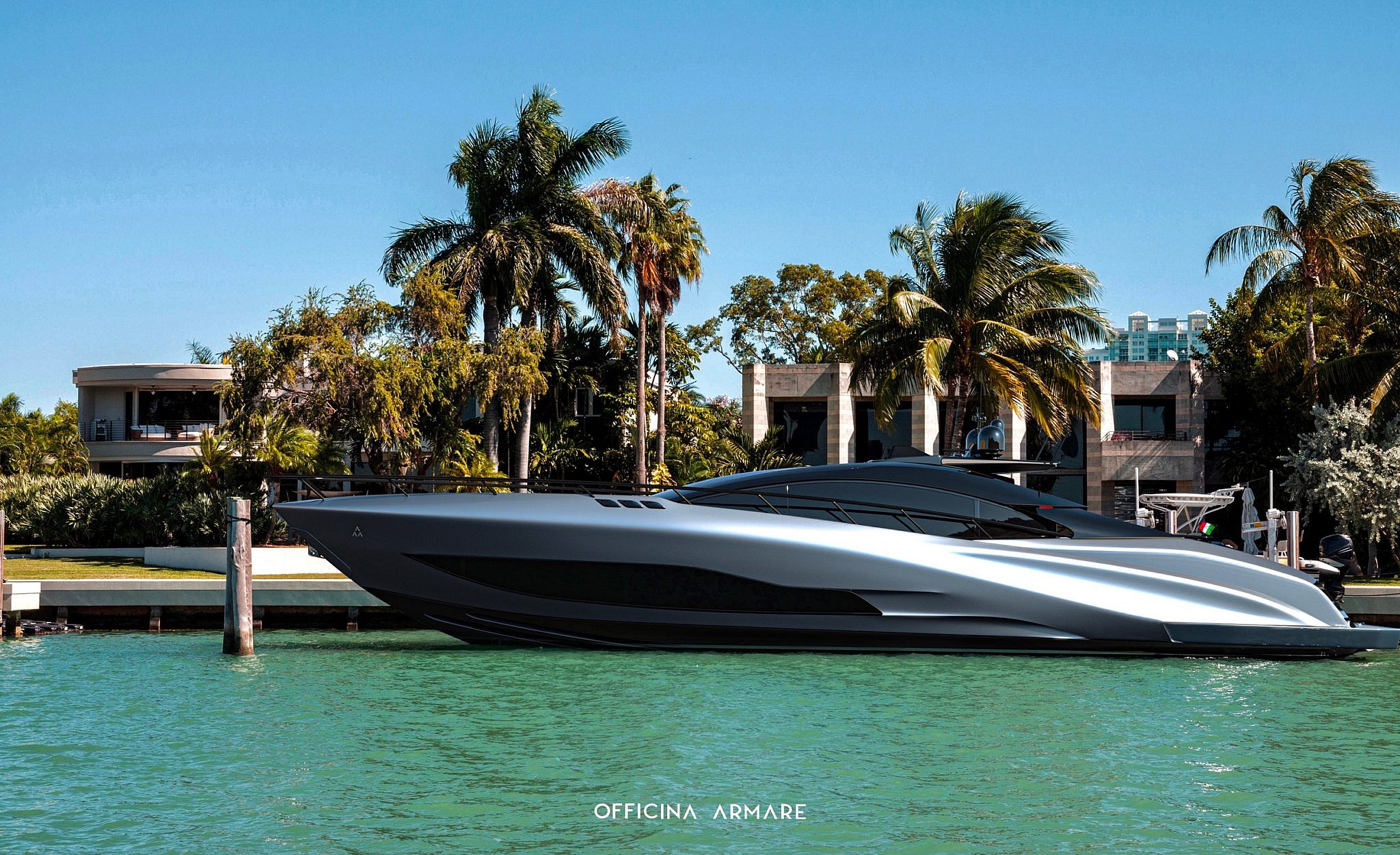 Officina Armare A88 Gransport (8) Milan-based yacht design studio Officina Armare drew heavily from supercars in designing the new A88 Gransport concept.