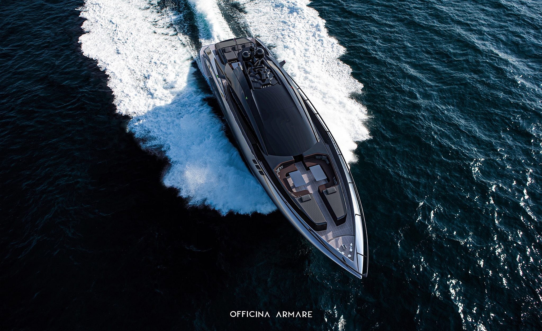 Officina Armare A88 Gransport (2) Milan-based yacht design studio Officina Armare drew heavily from supercars in designing the new A88 Gransport concept.