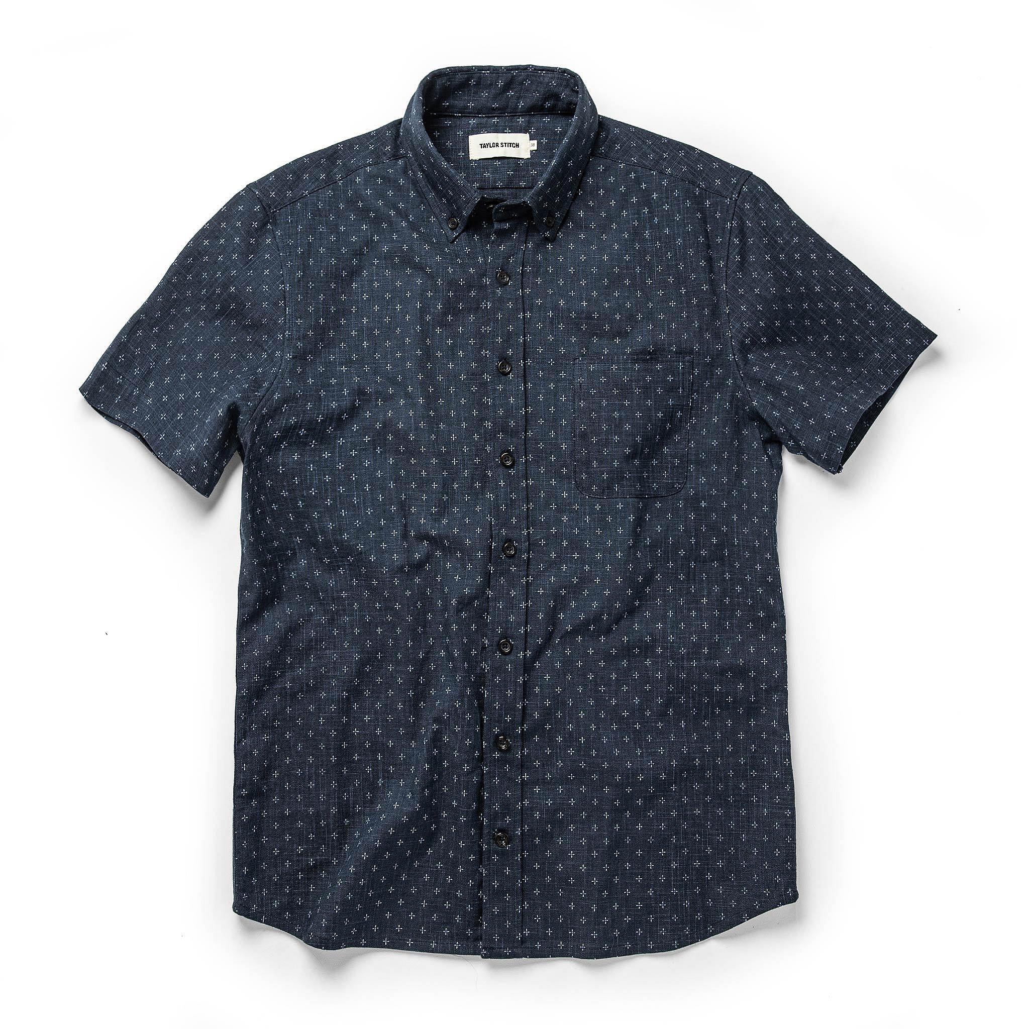 The Short Sleeve Jack in Inidgo Star Taylor Stitch