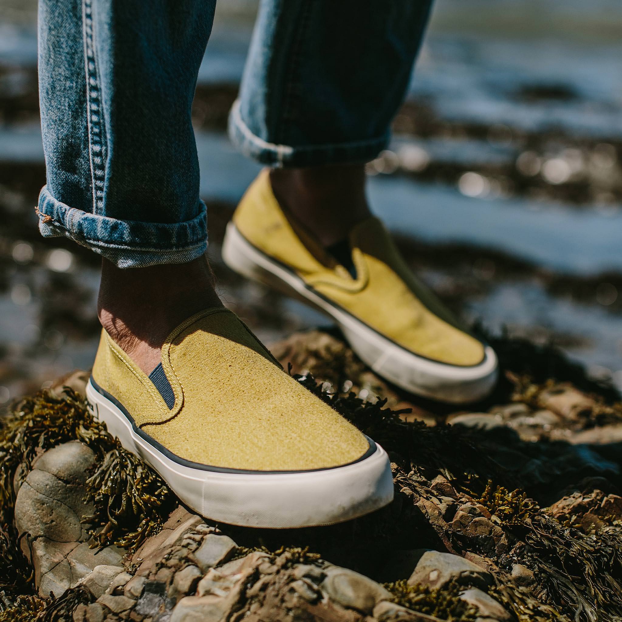 Taylor Stitch x Sano Slip-On in Gold Boss Duck
