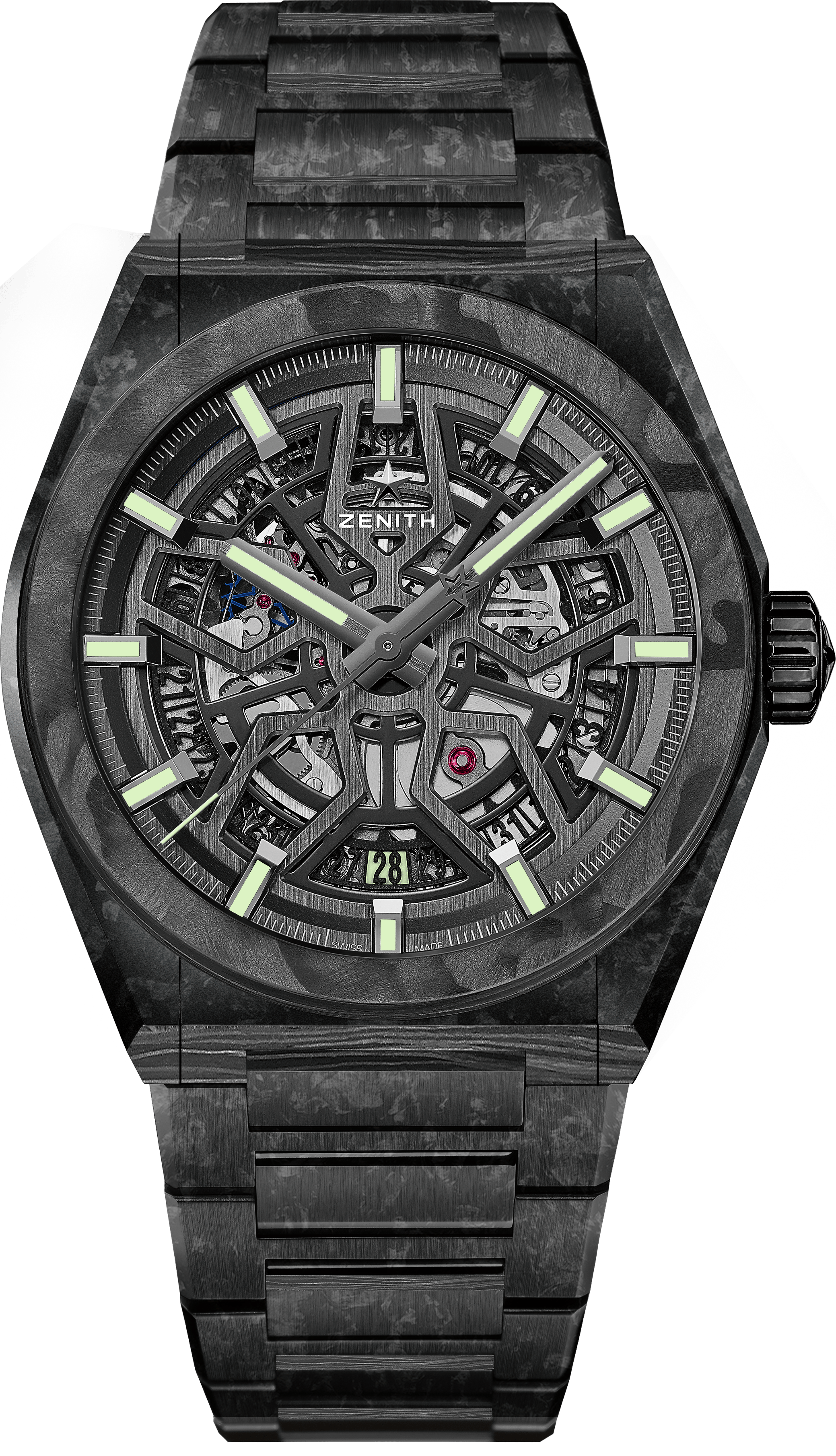 zenith carbon fiber vertical watch
