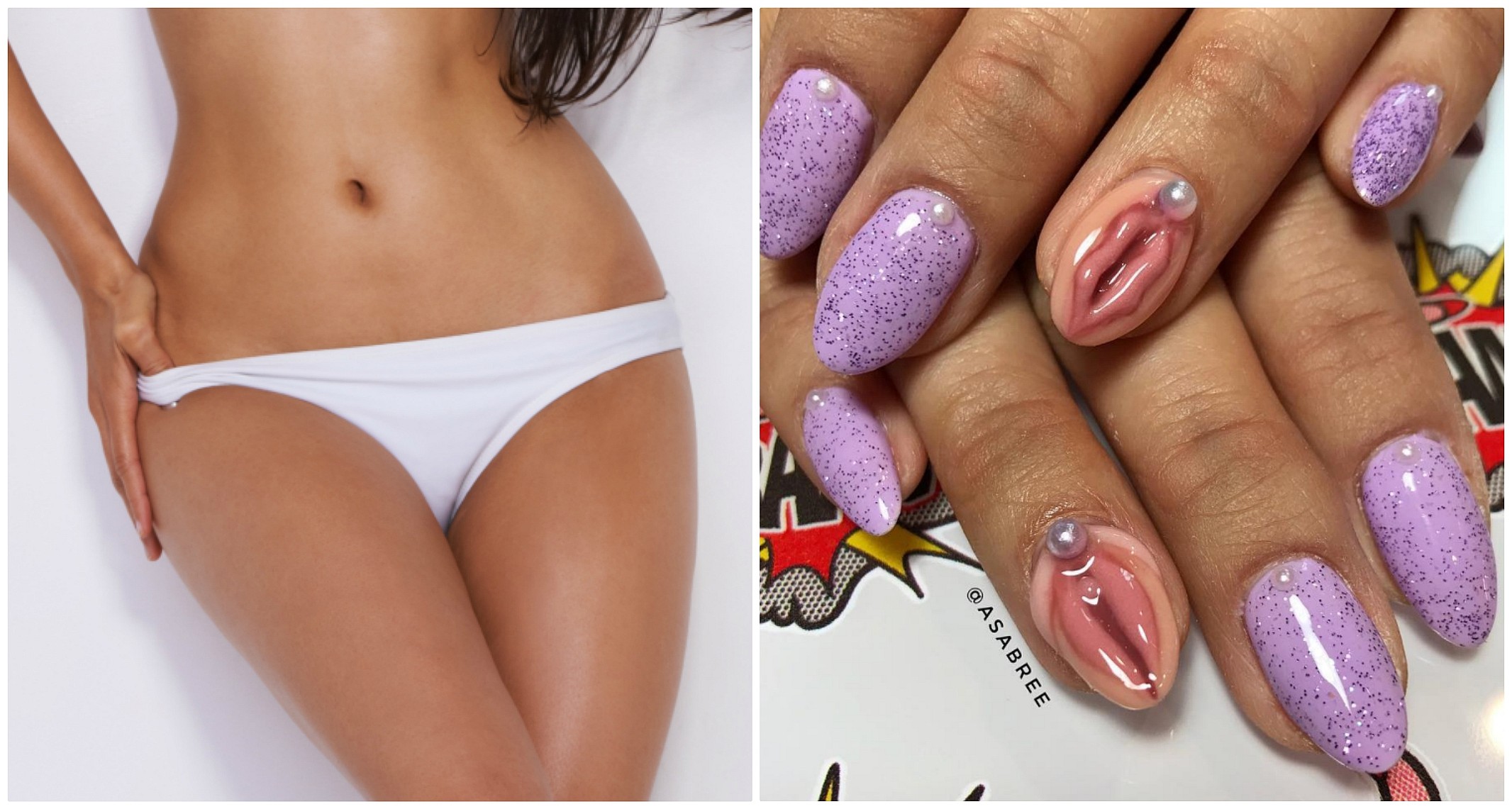 vagina nails split