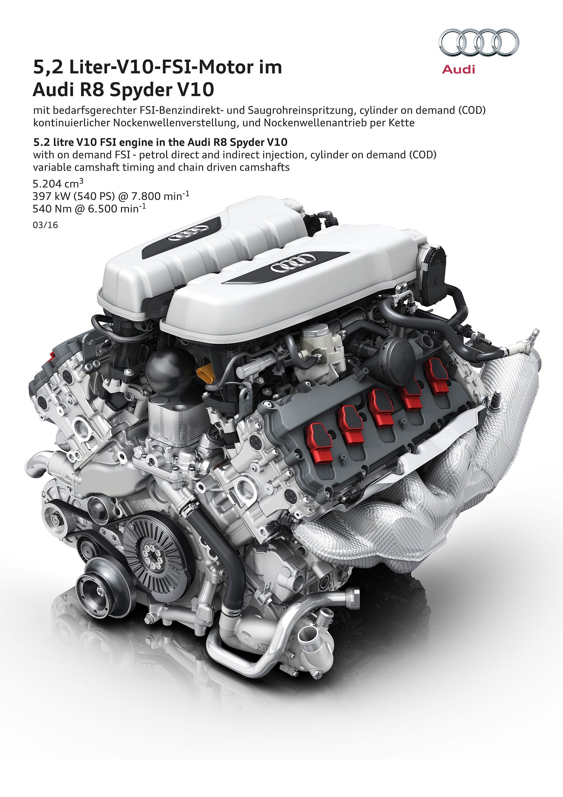 2017 Audi R8 Spyder v10 engine