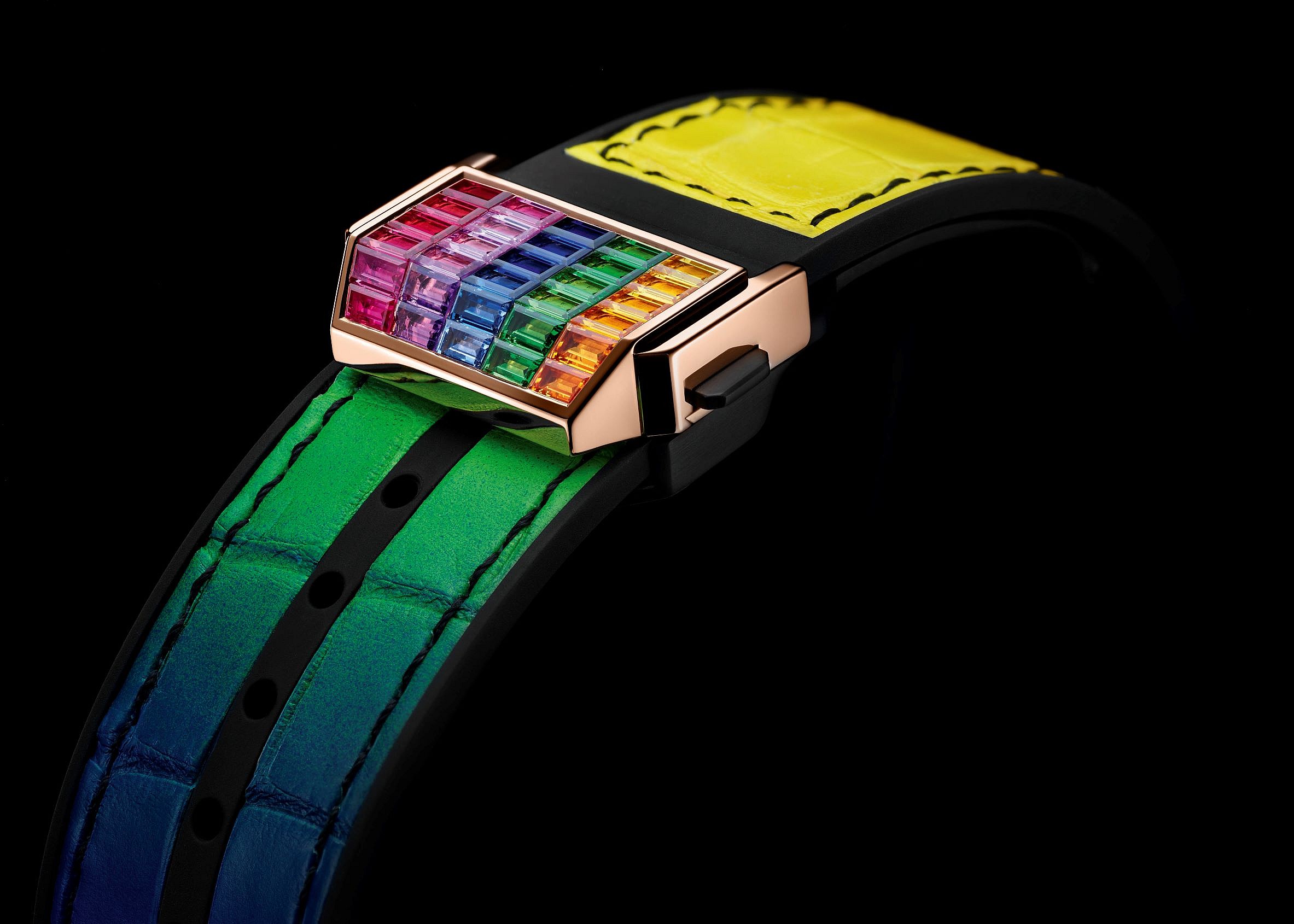 Hublot Big Bang Unico Full Bauguette King Gold Rainbow (4)
