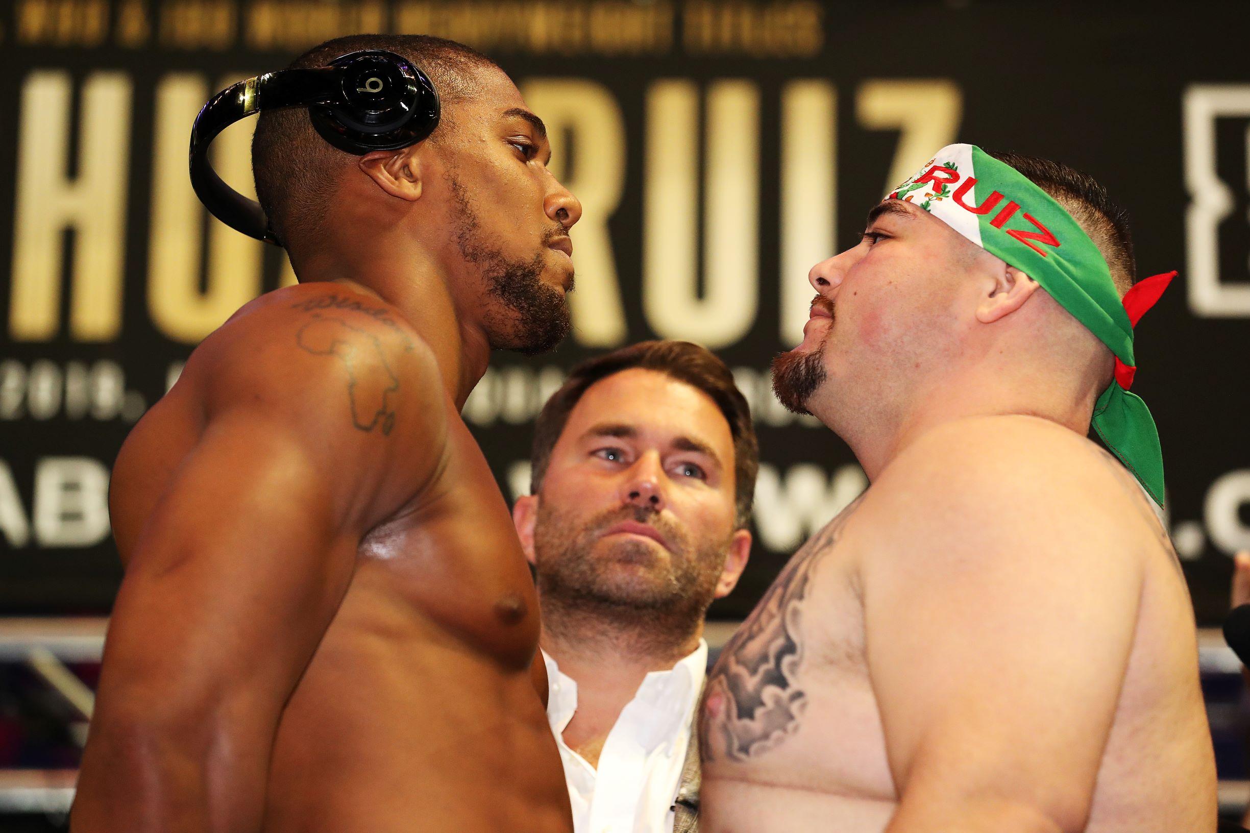 Anthony Joshua Andy Ruiz Faceoff