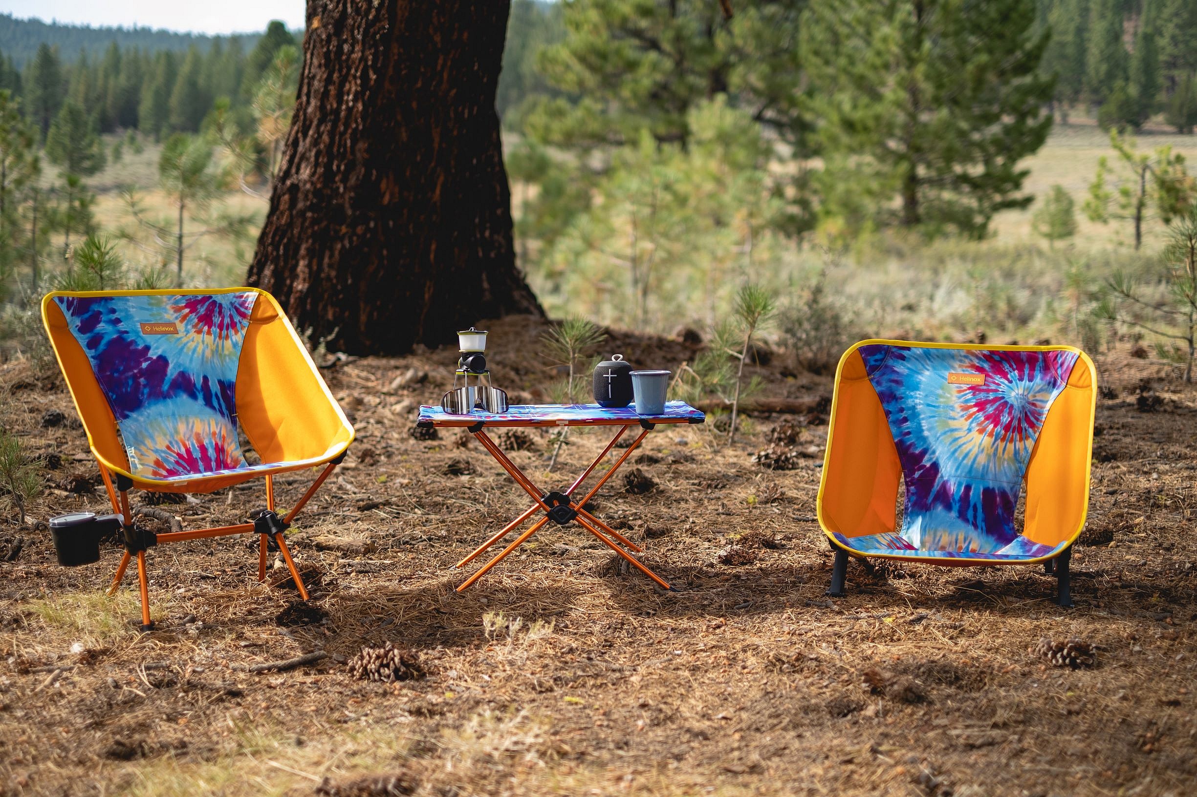 HELINOX CHAIR ONE AND HARD TOP TABLE